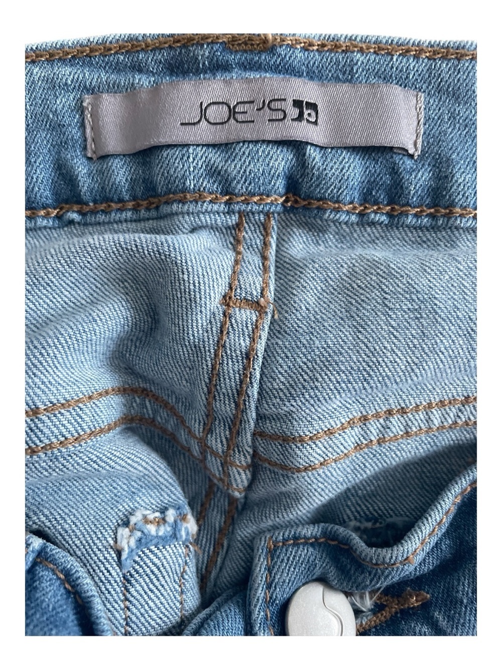 Joe's Jeans Light Blue Frayed Hem Denim Shorts Size 29 - Picture 5 of 7